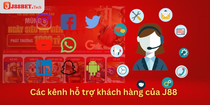 Các kênh hỗ trợ khách hàng của J88